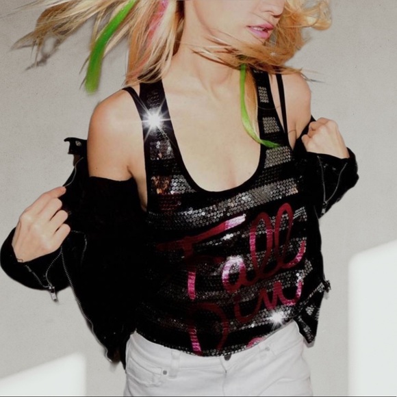 Fall in Love sequin tank top SMALL - Picture 5 of 6
